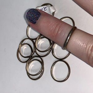 Sterling Silver Plain Band Ring, Size 3